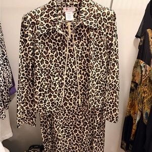 Leopard Print Jacket and Dress Set